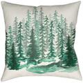 Artistic Weavers Lodge Cabin Balsam Poly Filled Pillow - Dark Green & Beige - 18 x 18 in. LGCB2080-1818